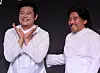Jang Ho-joon, left, and Edward Lee pose together during the 'Culinary Class Wars' press conference at Hotel Naru Seoul MGallery Ambassador in Mapo District, western Seoul, on Monday. [NEWS1]