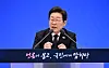 President Lee Jae Myung speaks during his first formal press conference marking 30 days in office at the Blue House compound in central Seoul on July 3. [JOINT PRESS CORPS]