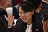 Kim Yo-jong, sister of North Korean leader Kim Jong-un, attends a reception in the Great Hall of People following a military parade marking the 80th anniversary of victory over Japan and the end of World War II in Beijing on Sept. 3. [AFP/YONHAP]