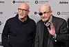 Director Alex Gibney, left, and novelist Salman Rushdie arrive at the premiere of the documentary film ″Knife: The Attempted Murder of Salman Rushdie″ during the Sundance Film Festival on Jan. 25 at The Ray in Park City, Utah. [AP/YONHAP]