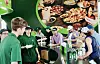 Golfers and tour officials browse Bibigo products at a booth set up at a PGA tour event on May 6, 2024. [CJ CHEILJEDANG]