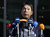 KFA presidential candidate Shin Moon-sun speaks during a press conference in front of the KFA House in central Seoul on Jan. 10. [YONHAP]