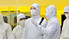 Samsung Electronics Executive Chairman Lee Jae-yong, center, inspects the NRD-K cleanroom facility, a cutting-edge compound semiconductor research and development center at Samsung Electronics' Giheung Campus, on Dec. 22, 2025. [SAMSUNG ELECTRONICS]