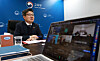 Oh Seok-hwan, vice minister of education, addresses a tuition issue during a virtual meeting with the heads of Chungbuk and Chonnam national universities on Wednesday. [NEWS1]