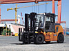 HD Hyundai XiteSolution's 7-ton electric forklift at HD Hyundai Heavy Industries' shipyard in Ulsan [HD HYUNDAI XITESOLUTION]