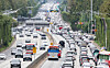 Cars drive on the Gyeongbu Expressway near Jamwon Interchange in Seocho District, southern Seoul, on Aug. 17, in this photo unrelated to the story. [NEWS1]