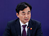 Defense Minister Ahn Gyu-back speaks during a town hall meeting attended by President Lee Jae Myung at a university in the central city of Cheonan on Dec. 5, 2025. [YONHAP]