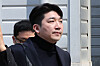 Choi Hyung-rok, CEO of Balaan, attends the Seoul Bankruptcy Court in southern Seoul on April 3. [YONHAP]
