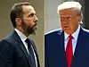 This combination of pictures created on Aug. 5, 2023, shows special counsel Jack Smith in Washington on Aug. 1, 2023, and U.S. President Donald Trump in Palm Beach, Florida, on Nov. 8, 2022. [AFP/YONHAP]