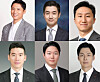 From top left are GS Group's Hur Suh-hong, Samyang Group's Kim Gun-ho, HD Hyundai Group's Chung Ki-sun, LS Group's Koo Dong-hwi, LX Group's Koo Hyung-mo and Lotte Group's Shin Yoo-yeol