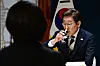 President Lee Jae-myung takes part in a luncheon with leaders of both opposition and ruling parties on June 4 at the National Assembly in western Seoul. [JOONGANG ILBO]