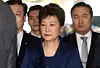 Former President Park Geun-hye at the Seoul Central District Court in southern Seoul on March 30, 2017 [JOONGANG ILBO]