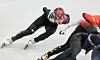 Rim Jong-un races in the men’s 1,000-meter short-track speed skating final at the 2026 Milan-Cortina Winter Olympics on Feb. 12 at the Milano Ice Skating Arena in Milan. [KIM JONG-HO]