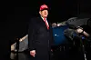 U.S. President Donald Trump speaks to press in the rain after landing on Air Force One at Joint Base Andrews in Maryland on May 30. [AFP/YONHAP]