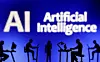 Figurines with computers and smartphones are seen in front of the words ″Artificial Intelligence AI″ in this illustration created on Feb. 19, 2024. [REUTERS/YONHAP]