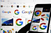 Google logos are shown when searched on Google in this file photo taken in New York on Sept. 11, 2023. [AP/YONHAP]