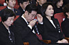 President Lee Jae Myung wipes away tears during the funeral service for the late former Prime Minister Lee Hae-chan held at the National Assembly on Jan. 31. [YONHAP]