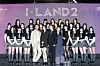 The 24 contestants on Mnet's upcoming girl group audition program 'I-LAND2: N/a' pose for the camera alongside the producers of the program. From fourth from left are music producers 24 and VVN, main producer Taeyang and performance directors Monika and Leejung. [CJ ENM]