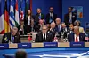 U.S. President Donald Trump, Britain's Prime Minister Keir Starmer and Turkish President Recep Tayyip Erdogan listen to NATO General Secretary Mark Rutte during a North Atlantic Council plenary meeting during the the NATO summit in The Hague, Netherlands, Wednesday, June 25, 2025. [REUTERS/YONHAP]