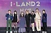 From left, chief producer Kim Sin-young; performance directors Monika and Leejung; main director Taeyang; music directors VVN and 24; producer Lee Chang-kyu poses for the camera during a press conference for Mnet's girl group audition program 'I-LAND2: N/a' set to air on Thursday. [CJ ENM]