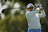 Shin Ji-yai hits from the fourth tee during the final round of the Fir Hills Seri Pak Championship in Palos Verdes Estates, California on Sunday. [AP/YONHAP]