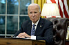 Former U.S. President Joe Biden speaks from the Oval Office of the White House in Washington on Sept. 30, 2024. [AP/YONHAP]