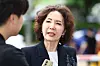 Education Minister nominee Lee Jin-sook answers questions from reporters as she arrives at the confirmation hearing preparation office at the Korea Institute of Educational Facility Safety in Yeouido, western Seoul, on June 30. [YONHAP]