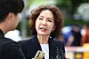 Lee Jin-sook, nominee for deputy prime minister for social affairs and education minister, answers questions from reporters as she arrives at her confirmation hearing preparation office at the Korea Institute of Educational Facility Safety in Yeouido, Seoul, on June 30. [YONHAP]