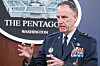 U.S. Defense Department spokesman Maj. Gen. Pat Ryder speaks during a press briefing at the Pentagon on Tuesday in Washington. [AP/YONHAP]