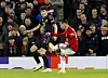 Bayern Munich's Kim Min-jae, left, in action with Manchester United's Antony during a UEFA Champions League Group A game at Old Trafford in Manchester on Tuesday. [REUTERS/YONHAP]