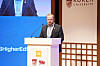 Ben Sowter, Senior Vice President at Quacquarelli Symonds, talks during the QS Higher Ed Summit: Asia Pacific 2025 at Korea University's campus in Seongbuk District, central Seoul, on Nov. 4. [QUACQUARELLI SYMONDS]