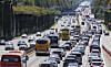 Vehicles clog the Seoul-bound section of the Gyeongbu Expressway near the Jamwon Interchange in Seocho District, southern Seoul, on the morning of Sept. 17, 2024, ahead of the Chuseok holiday. [YONHAP]