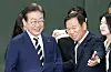 Democratic Party presidential contender Lee Jae-myung attends a policy roundtable on capital market revitalization at the Korea Financial Investment Association in Yeouido, western Seoul, on April 21. [KIM SEONG-RYONG]