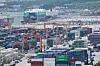 Export cargos are piled up at Pyeongtaek Port in Gyeonggi on July 21. [NEWS1]