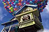 Pixar's ″Up″ (2009) is a movie about an older adult leaving on an adventure by attaching balloons to his house. [PIXAR]