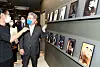 Democratic Party presidential contender Lee Jae-myung visits a webtoon production company in Bucheon, Gyeonggi, on Nov. 3, 2021. [JOINT PRESS CORPS]