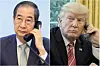 Acting President and Prime Minister Han Duck-soo(Left) and U.S. President Donald Trump. [NEWS1]