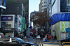 Entrance to the Myeong-Dong shopping streets on a cold Thursday morning [HA YUN-JI]