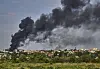 Smoke billows after drone strikes in Kharkiv, northeastern Ukraine on June 7, amid the Russian invasion. At least three people were killed and 21 others injured, including two children, after Russian forces launched an overnight combined attack by shock drones and rockets on Kharkiv and its suburbs, Kharkiv Mayor Ihor Terekhov wrote on telegram. [EPA/YONHAP]
