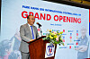Park Hang-seo speaks during a launching ceremony of Park Hang Seo International Football Academy held at Press Club in Hanoi, Vietnam on Wednesday. [DJ SPORTSGROUP]