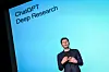 OpenAI CEO Sam Altman attends a press conference in Tokyo on Feb. 3. Japan's SoftBank Group will form a joint venture with the U.S. tech giant to offer advanced AI to businesses, SoftBank chief executive Masayoshi Son announced on Feb. 3. [AFP/YONHAP]