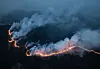 A wildfire that started in Uiseong County, North Gyeongsang, on March 21 continued to spread on March 23 as firefighters worked to contain the blaze. [YONHAP]