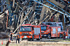 Authorities inspect the site on Nov. 11 after completing the demolition of boiler towers No. 4 and No. 6 at the Ulsan Thermal Power Plant collapse site in Ulsan. [NEWS1]