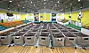 Tents are installed inside a public gymnasium in Uiseong County for displaced residents who evacuated from a wildfire in North Gyeongsang on March 23. [YONHAP]