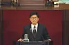 Kim Moon-soo, in his first term as a lawmaker, speaks during an interpellation session at the National Assembly in Yeouido, western Seoul, in an undated photo. [JOONGANG ILBO]