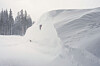 Snow piles up along a road near Soda Springs, California, on Feb. 18.  [AP/YONHAP]