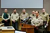 Nevada County Sheriff Shannan Moon takes questions during a press conference after a group of skiers went missing in an avalanche in the Sierra Nevada mountains, at the Nevada County Sheriff's Office in Nevada City, California, on Feb 18. [REUTERS/YONHAP]