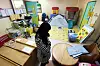 A teacher looks over a day care center about to close on Feb. 23, 2023, after seeing too few children. [YONHAP]