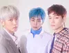 Members Baekhyun, Ximuin and Chen of boy band EXO's subunit EXO-CBX [SM ENTERTAINMENT]