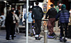 Tourists ride electric scooters in downtown Seoul on Nov. 19, 2024. [NEWS1]